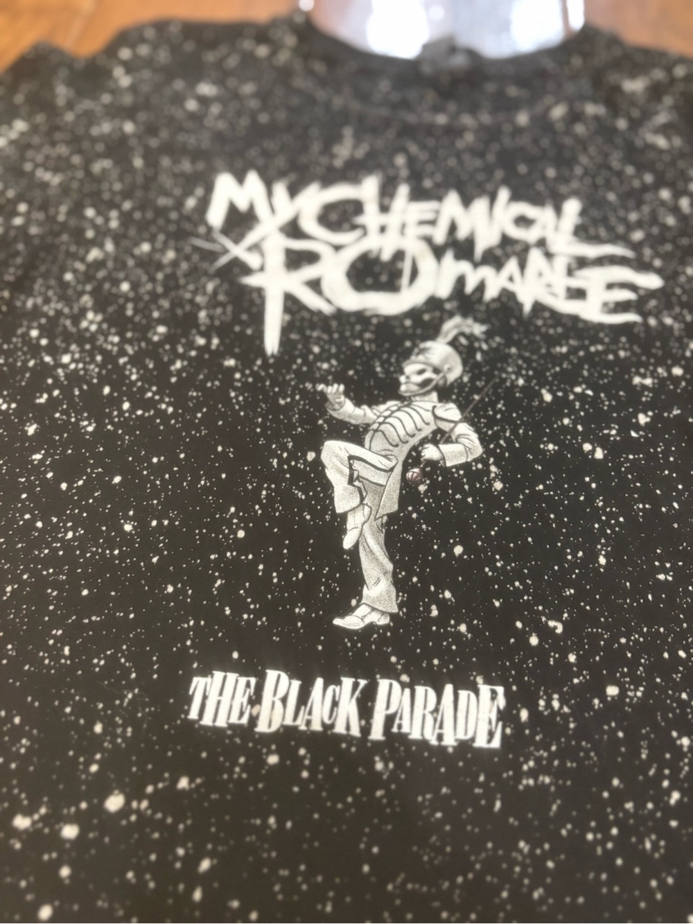 My Chemical Romance The Black Parade Bleach Splatter Graphic Tee Sm Fitted - Picture 2 of 9
